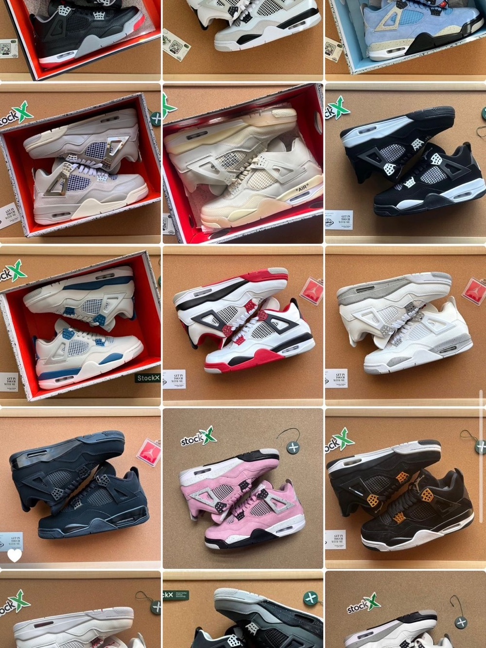 Jordan Retro Sneakers - Black, White, Pink, Blue, Tan, Red, Cream Options